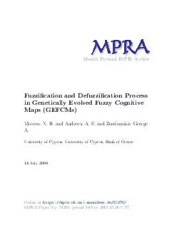 Munich Personal RePEc Archive Fuzzication and Defuzzication Process in Genetically Evolved