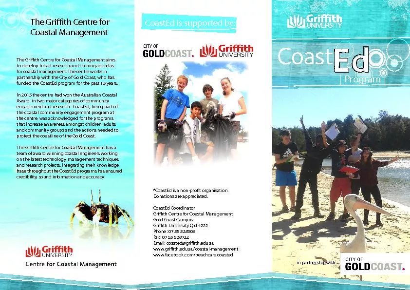 Grith Centre for Coastal Management aims