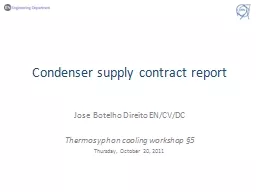 Condenser supply contract report