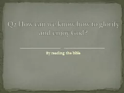 By reading the bible