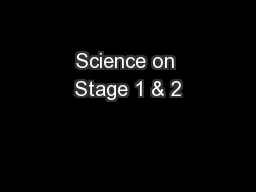 Science on Stage 1 & 2