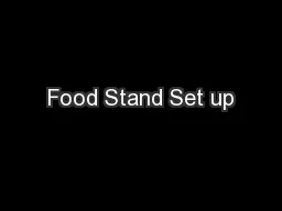 Food Stand Set up