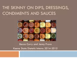 The Skinny on Dips, Dressings, Condiments and Sauces