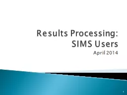 Results Processing: