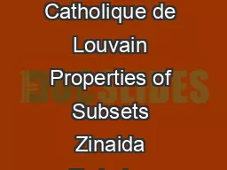FORMALIZED MATHEMATICS Number  January  Universite Catholique de Louvain Properties of
