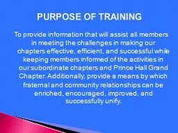 To provide information that will assist all members in meet