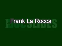 Frank La Rocca