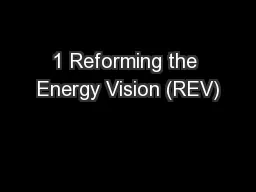 1 Reforming the Energy Vision (REV)