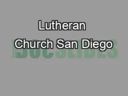 Lutheran Church San Diego