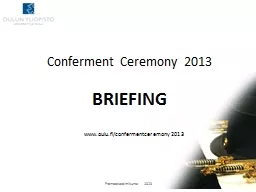 Conferment Ceremony 2013