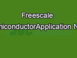 Freescale SemiconductorApplication Note