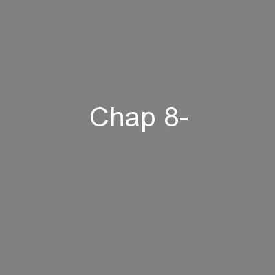 Chap 8-