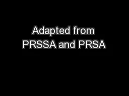 Adapted from PRSSA and PRSA