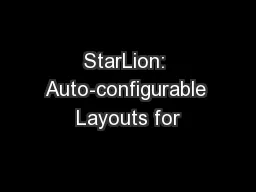 StarLion: Auto-configurable Layouts for