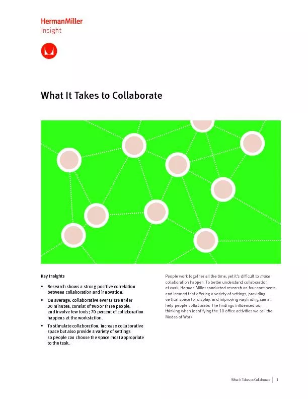 What It Takes to Collaborate