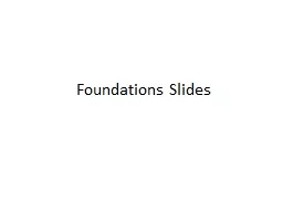 Foundations Slides