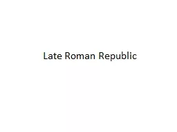 Late Roman Republic