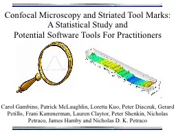 Confocal Microscopy and Striated Tool Marks: