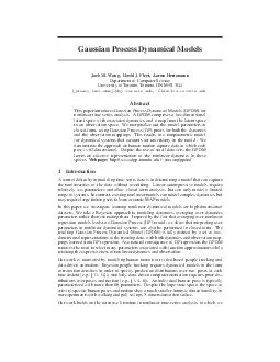 Gaussian Process Dynamical Models Jack M