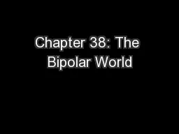 Chapter 38: The Bipolar World