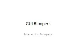 GUI Bloopers