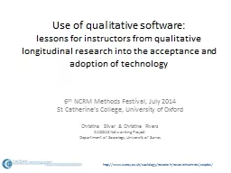 Use of qualitative software: