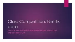 Class Competition: Netflix data