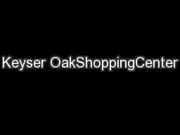 Keyser OakShoppingCenter