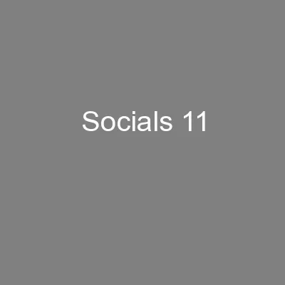 Socials 11