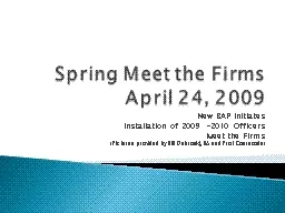 Spring Meet the Firms