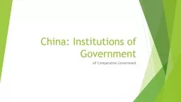China: Institutions of Government