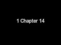 1 Chapter 14