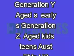 Builders  Aged s  s Baby Boomers  Aged s  s Generation X  Aged s  s Generation Y  Aged