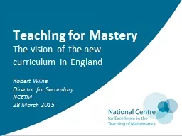 Teaching for Mastery