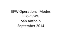 EFW Operational Modes