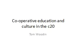 Co-operative education and culture in the c20