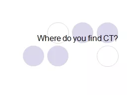Where do you find CT?