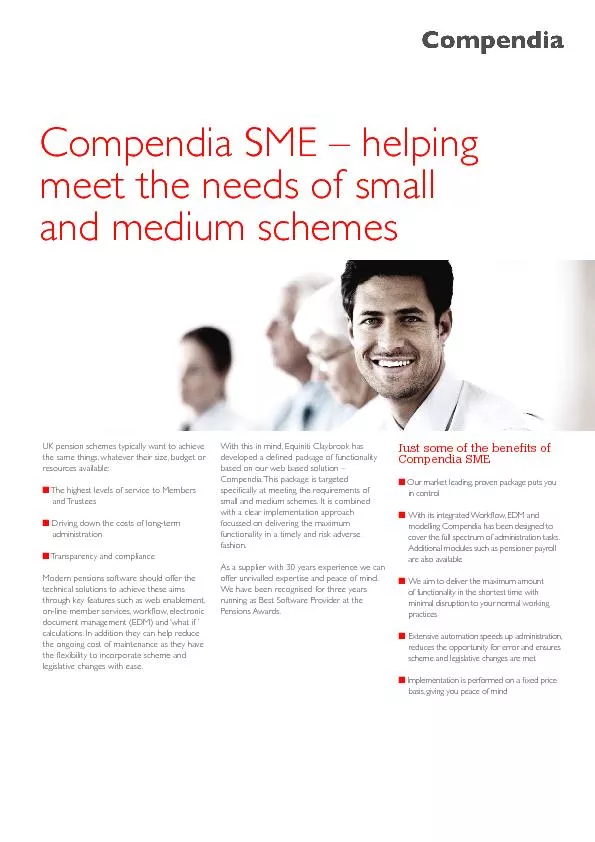 Compendia SME – helping