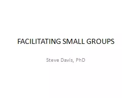 FACILITATING SMALL GROUPS
