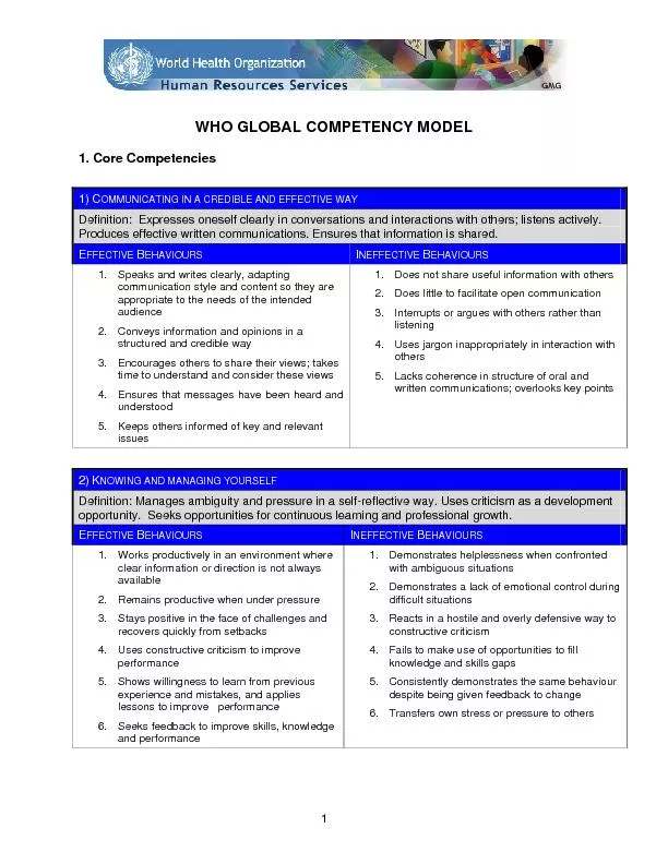 1. Core Competencies