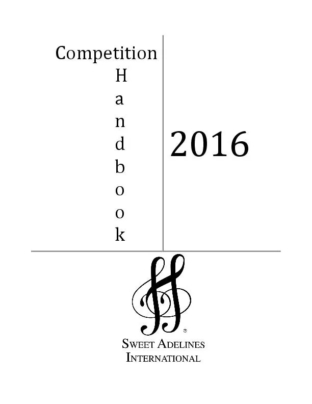 COMPETITION HANDBOOK SECTION I: ADMINISTRATION