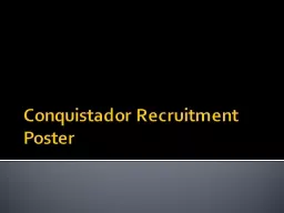 Conquistador Recruitment Poster