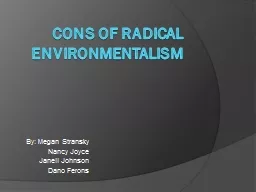 Cons of Radical Environmentalism