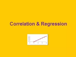 Correlation & Regression
