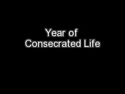 Year of Consecrated Life