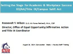 Setting the Stage for Academic & Workplace Success