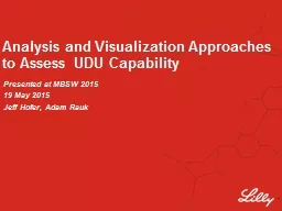 Analysis and Visualization Approaches to Assess UDU Capabil