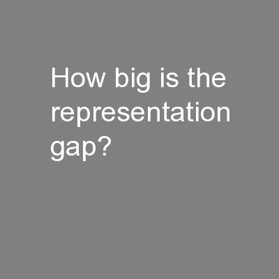How big is the representation gap?