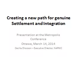 Creating a new path for genuine Settlement and Integration