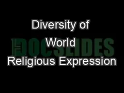 Diversity of World Religious Expression